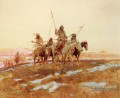 Piegan Hunting Party Art occidental Amérindien Charles Marion Russell
